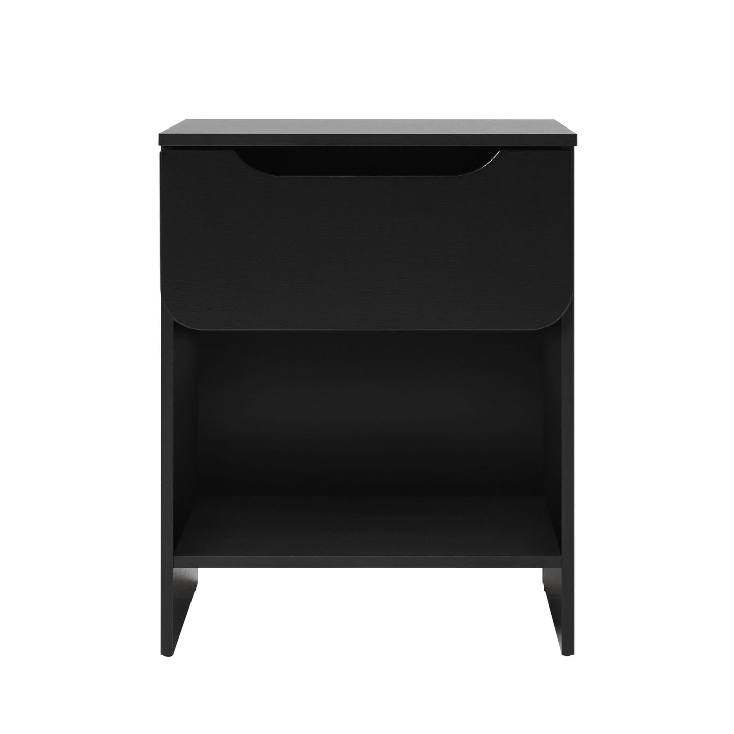 Modern Minimalist 1 Drawer Nightstand With Cubby