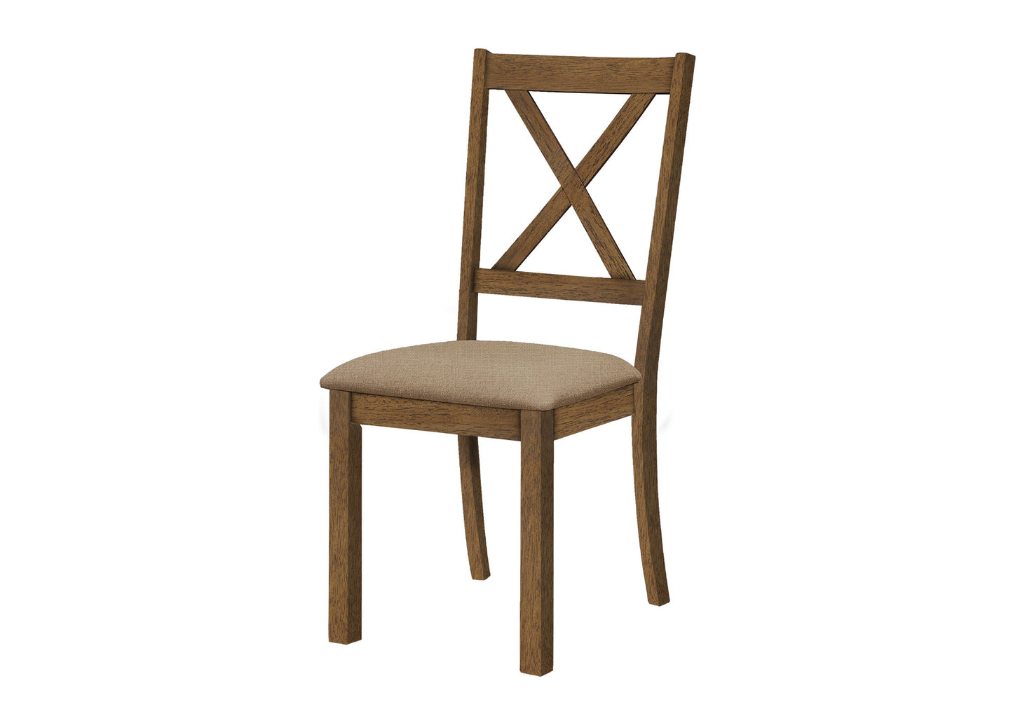 Dining Chair Side, Upholstered For Dining Room, Transitional (Set of 2) - Beige