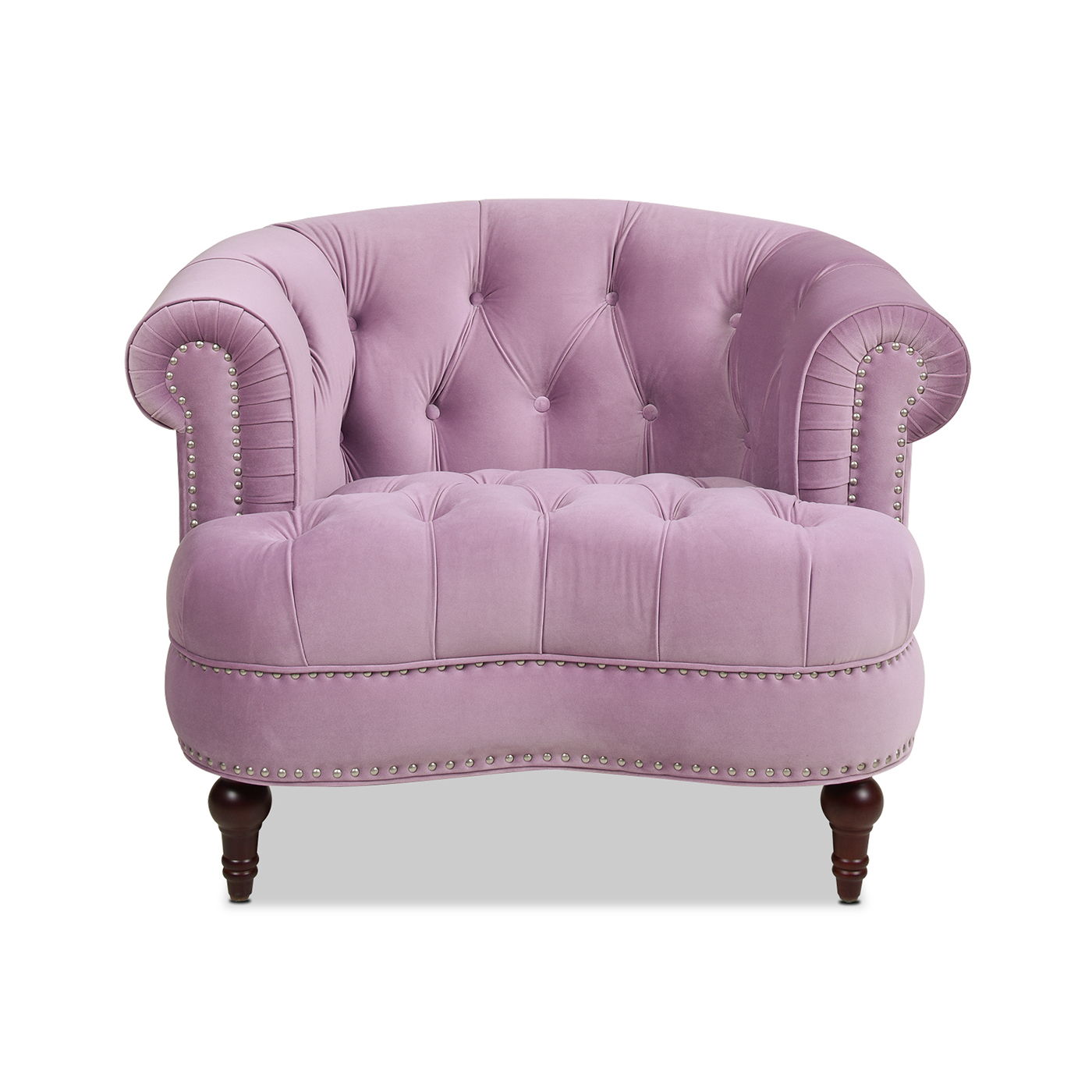 La Rosa - Victorian Tufted Upholstered Accent Chair - Lavender