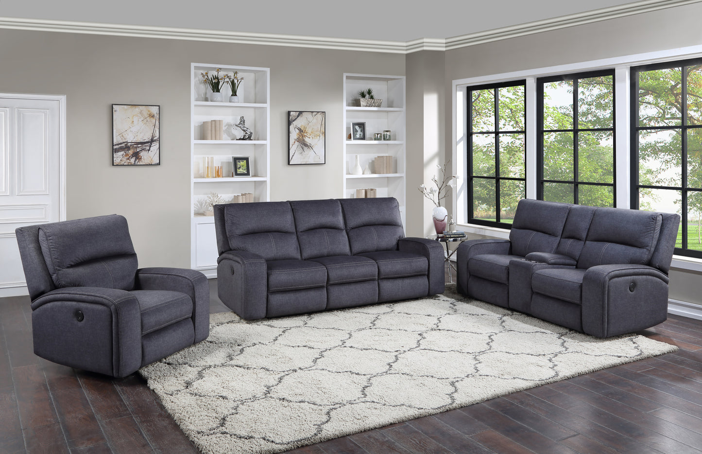 Lovell - Power Sofa - Dark Gray