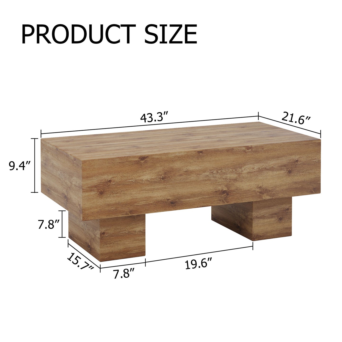 Rectangular Coffee Table - Wood