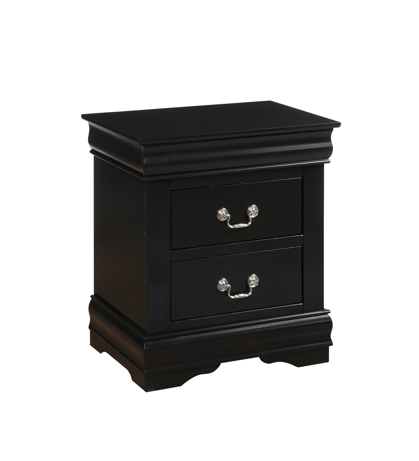 Louis Philippe Black Finish 4PCS Bedroom Set(E. King)