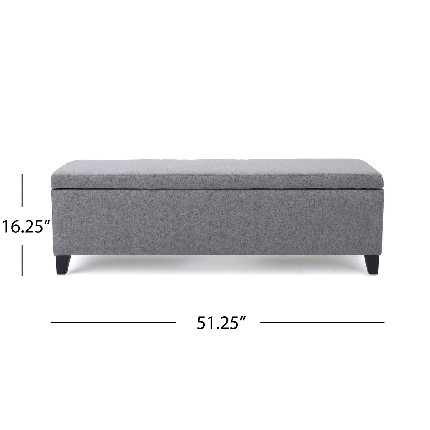 Contemporary Storage Ottoman Bench With Polyester Upholstery