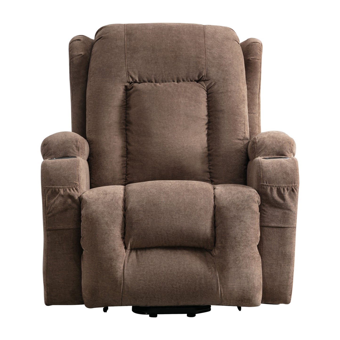 Power Lift Recliner Chair Recliners for Elderly with Heat and Massage Recliner Chair for Living Room with Infinite Position and Side Pocket,USB Charge Port(BROWN)