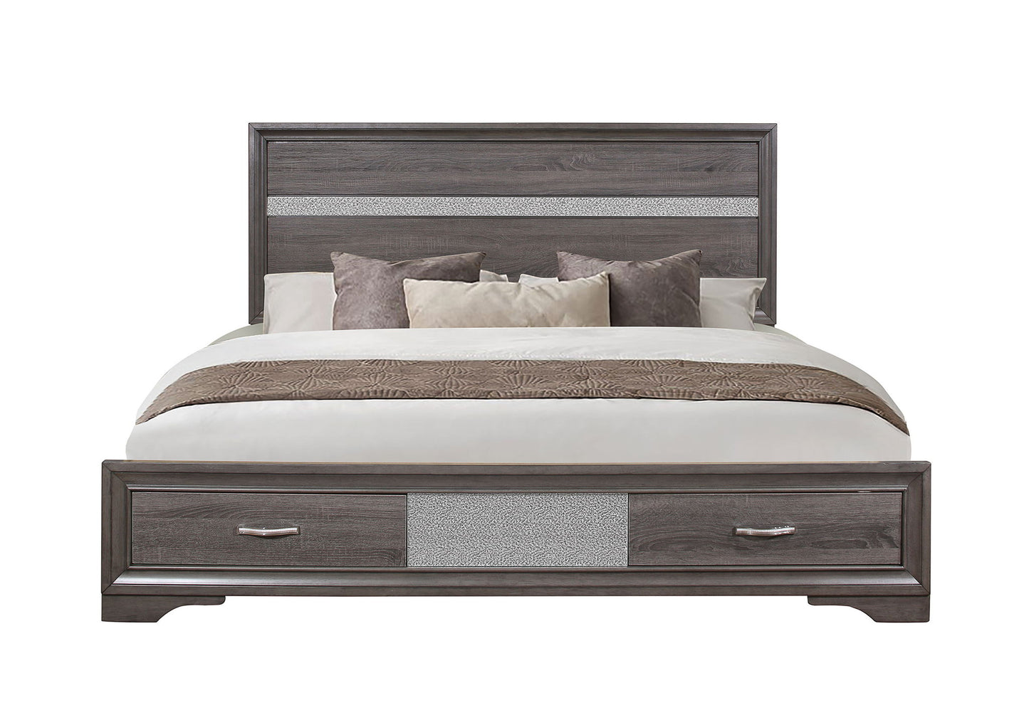 Seville - Full Bed Headboard And Footboard - Gray