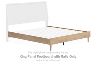 Cielden - King Panel Footboard With Rails - Tan
