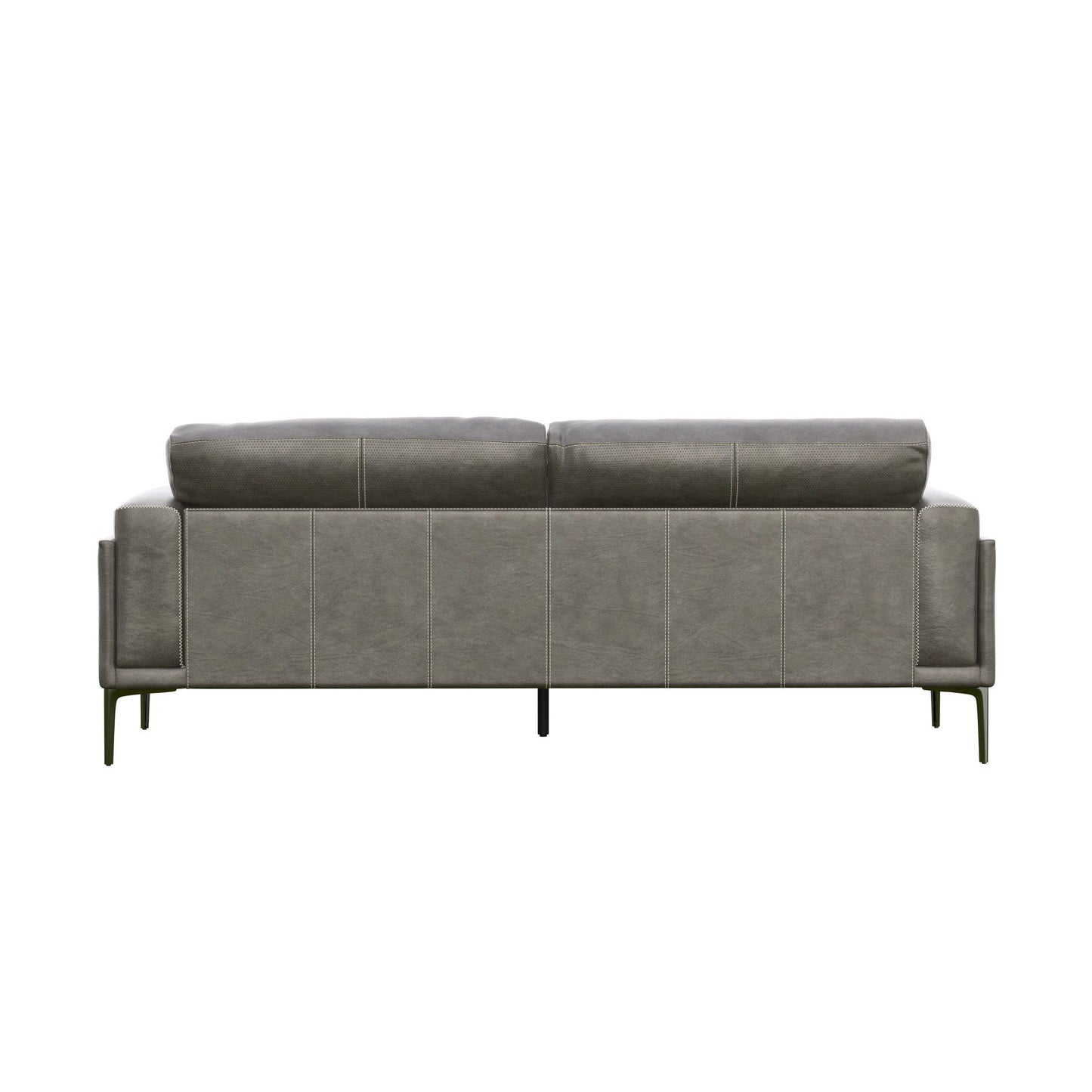 Onyx - Leather Sofa - Gray