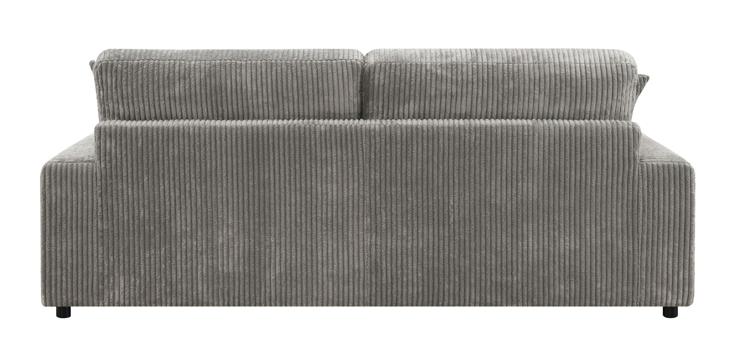 Tavia - Reversible Sectional Sofa With 6 Pillows - Gray