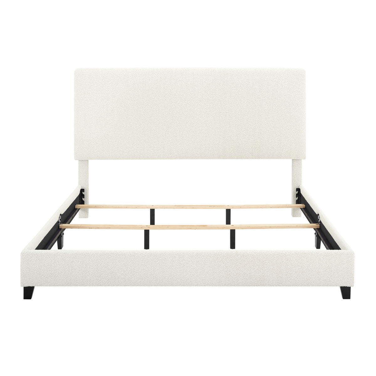 Boucle Upholstered Platform Bed