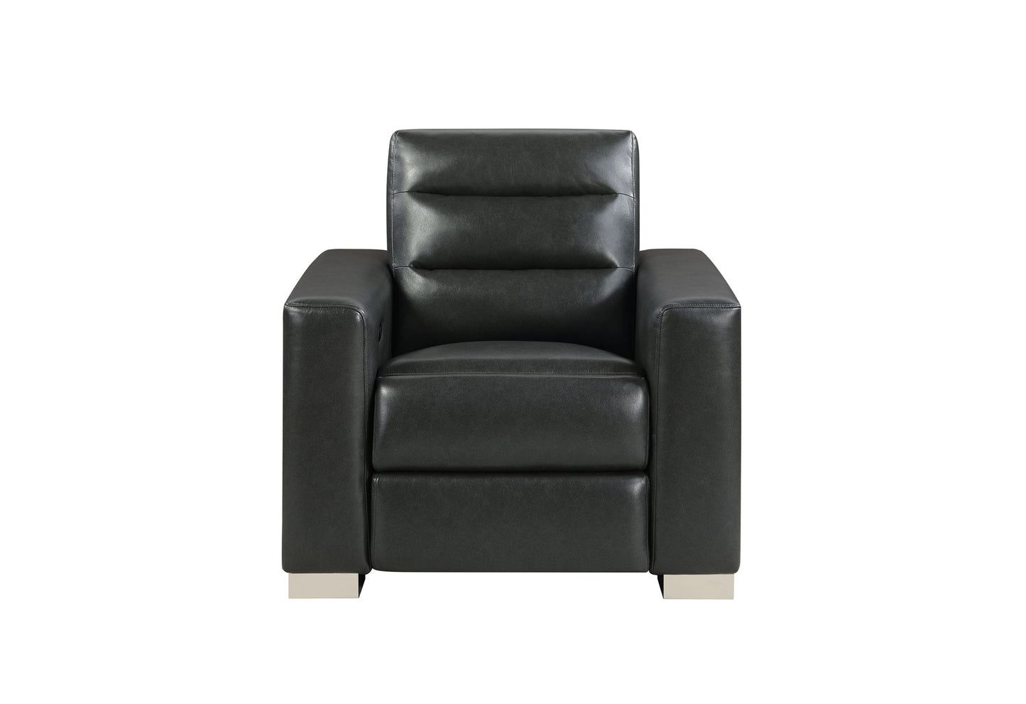 Ylime - Power Recliner With Bookcase LED - Charcoal