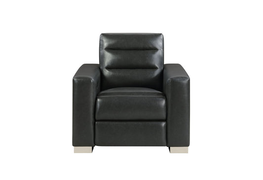 Ylime - Power Recliner With Bookcase LED - Charcoal