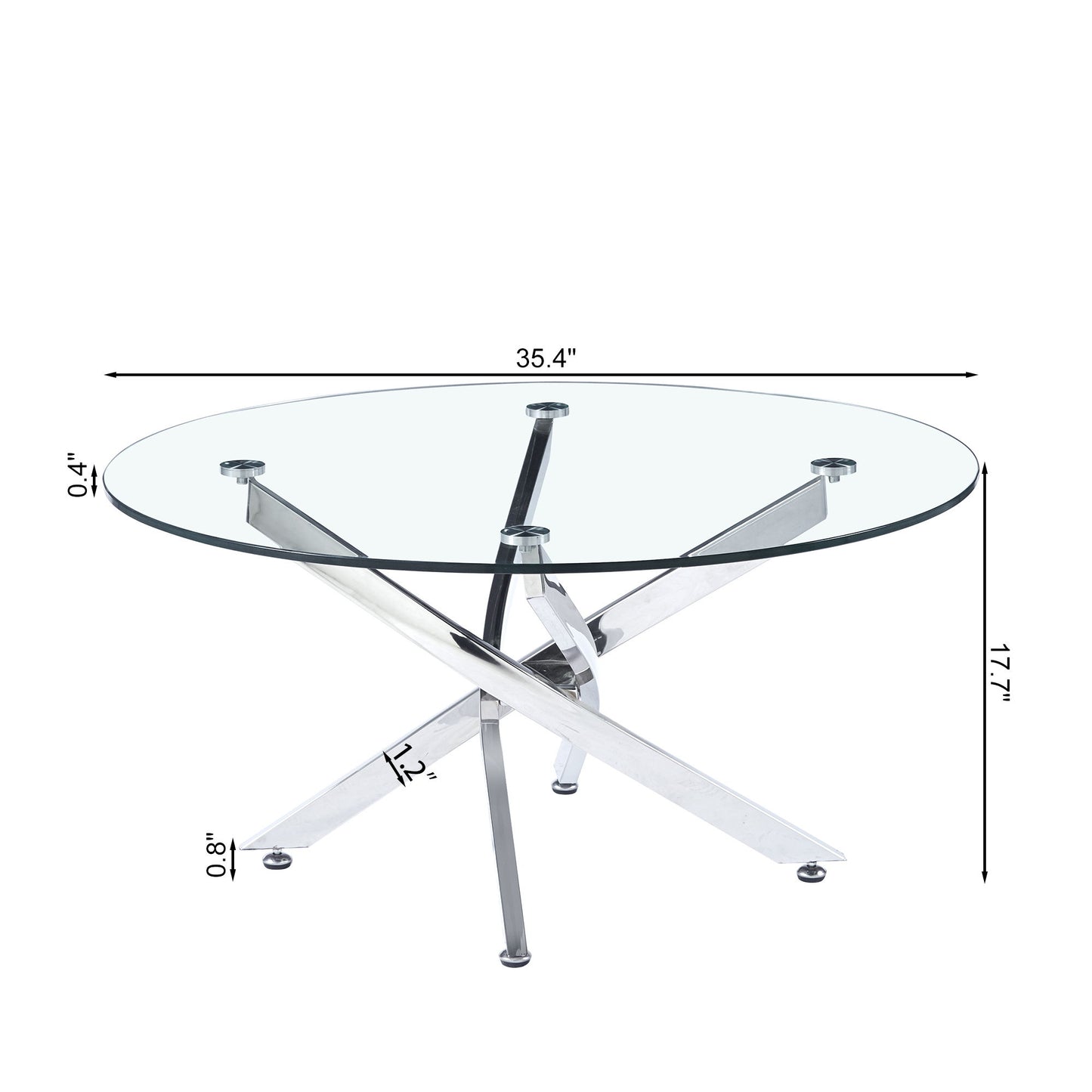 Round Table With Angular Slanted Legs