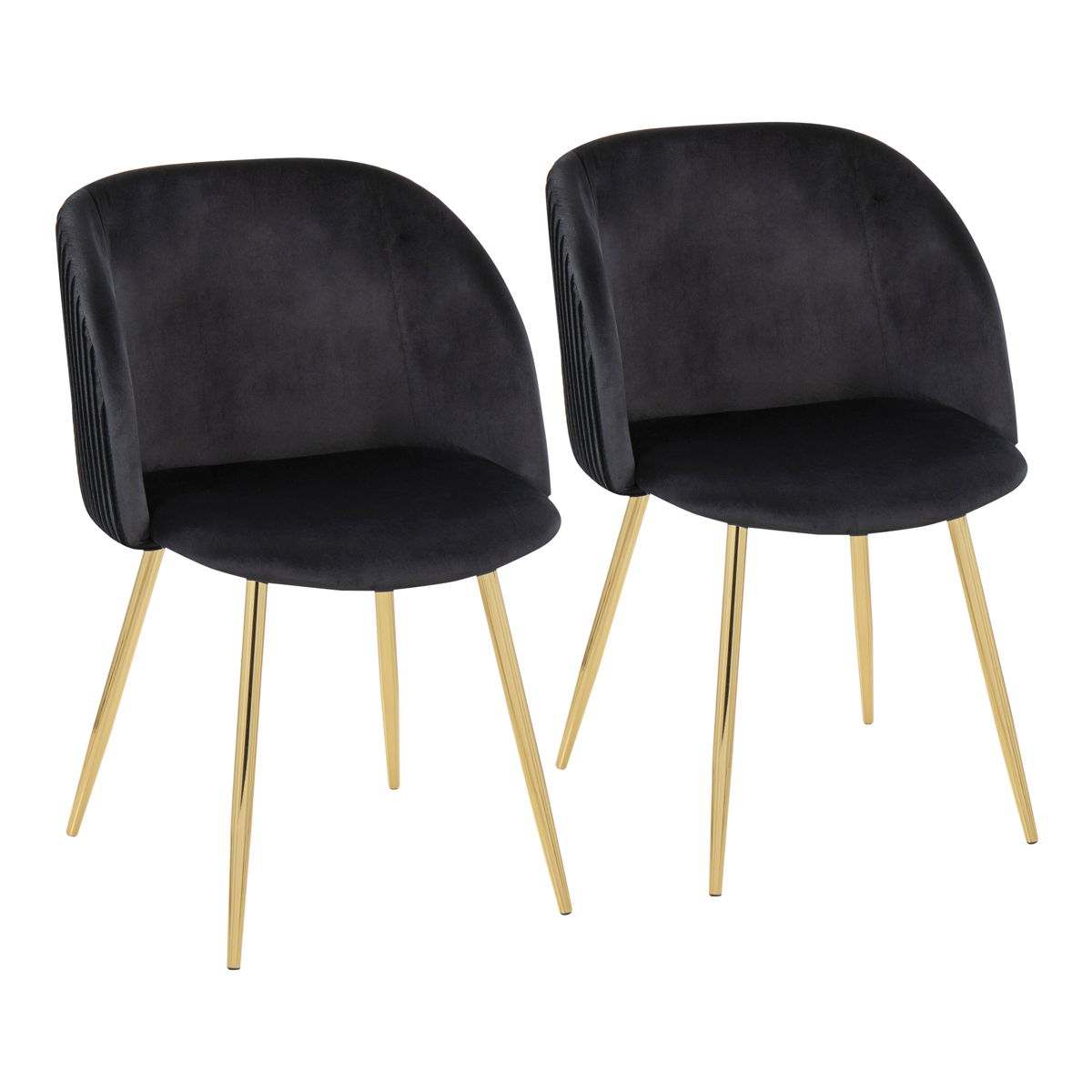 Fran - Pleated Waves Contemporary Chair (Set of 2)