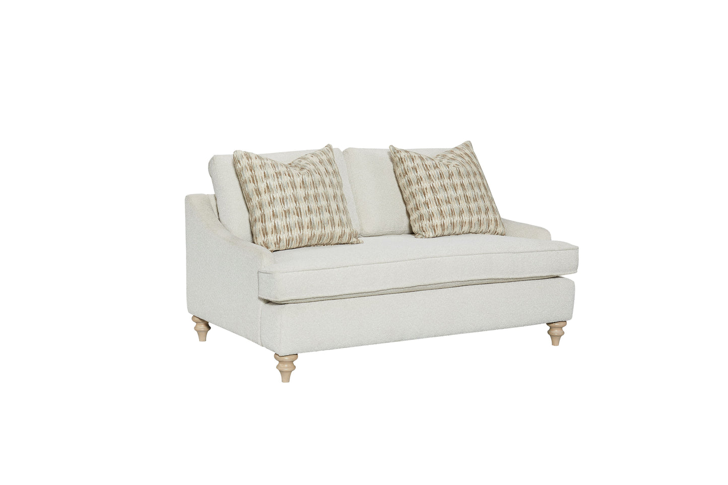 Loveseat Reversable Cushion With 2 Pillows - Off White