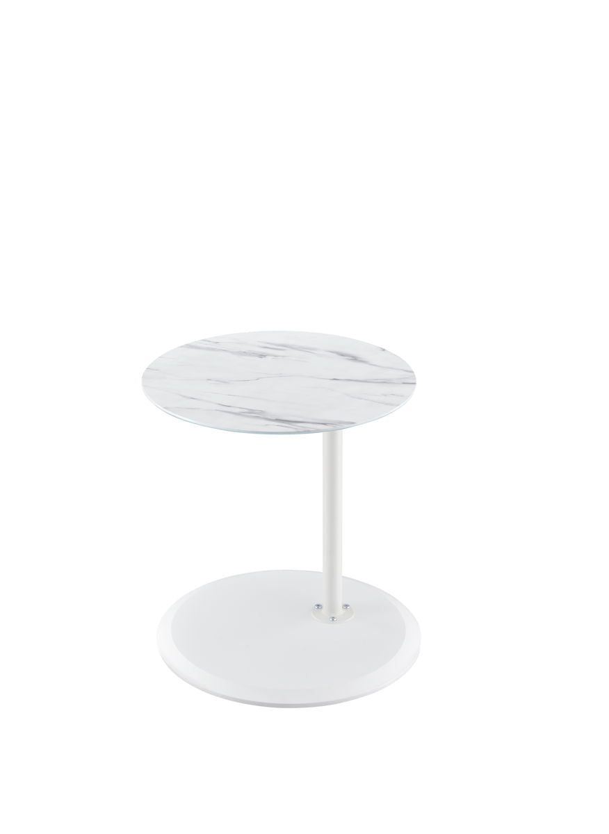 Orbit - 15.5" End Table With Height Adjustable Marble Textured Top