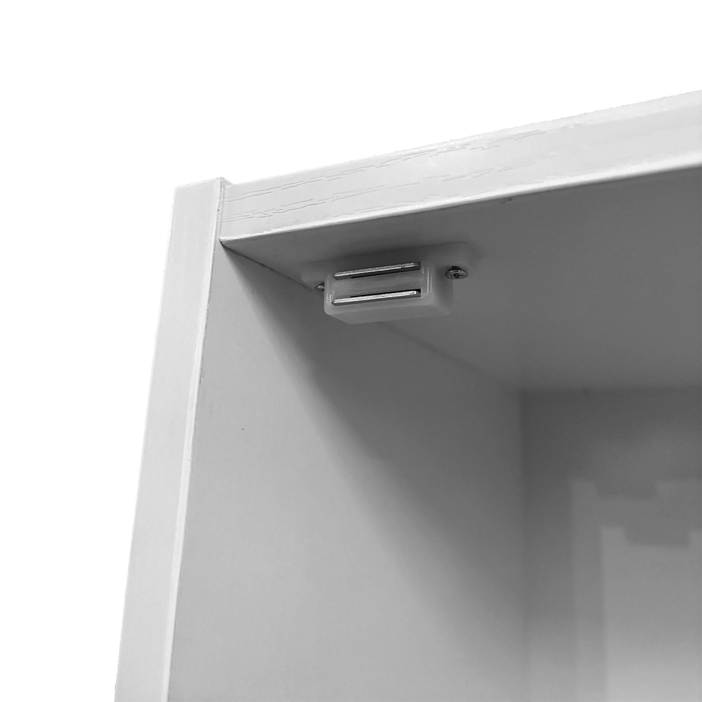 3 Door Storage Utility Cabinet Entryway Living Room Garage Hallway Bathroom Knob Handle - White