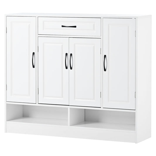 Sleek And Modern Shoe Cabinet With Adjustable Shelves, Space Saving Design