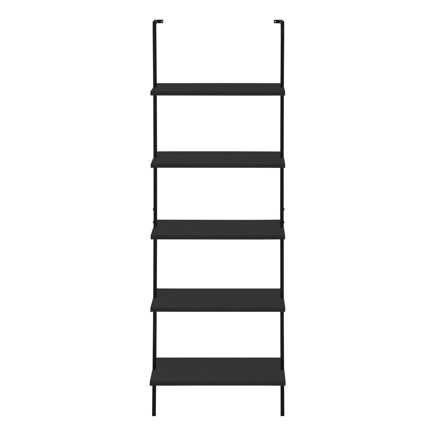 Bookshelf, Bookcase, Etagere, Ladder, 5 Tier, For Office, Contemporary & Modern - Black