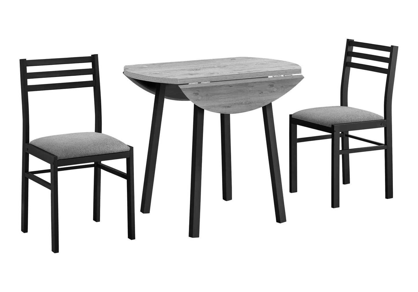 3 Pieces Dining Table Set, Small, Drop Leaf, Contemporary & Modern