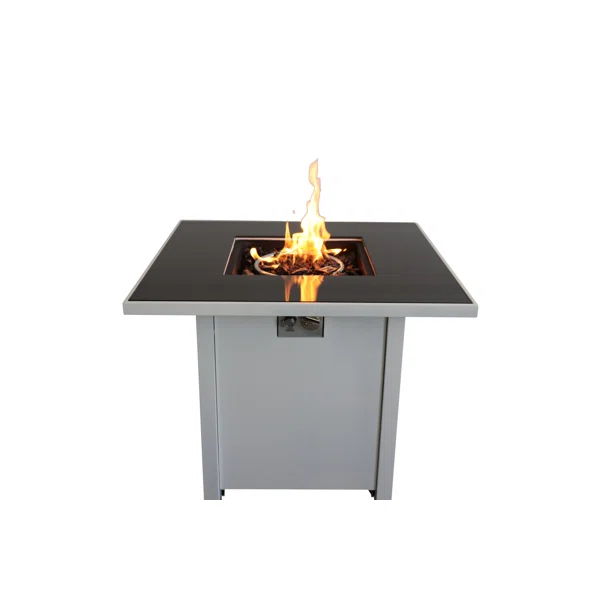 Fire Pit With Powder Coated And Top - White