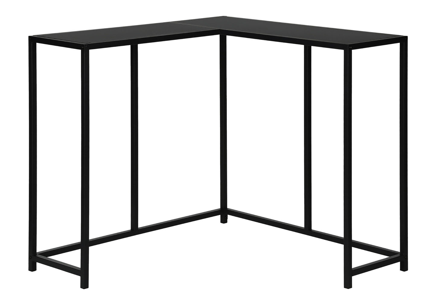 Corner Accent Console Table For Entryway, Contemporary & Modern - Black