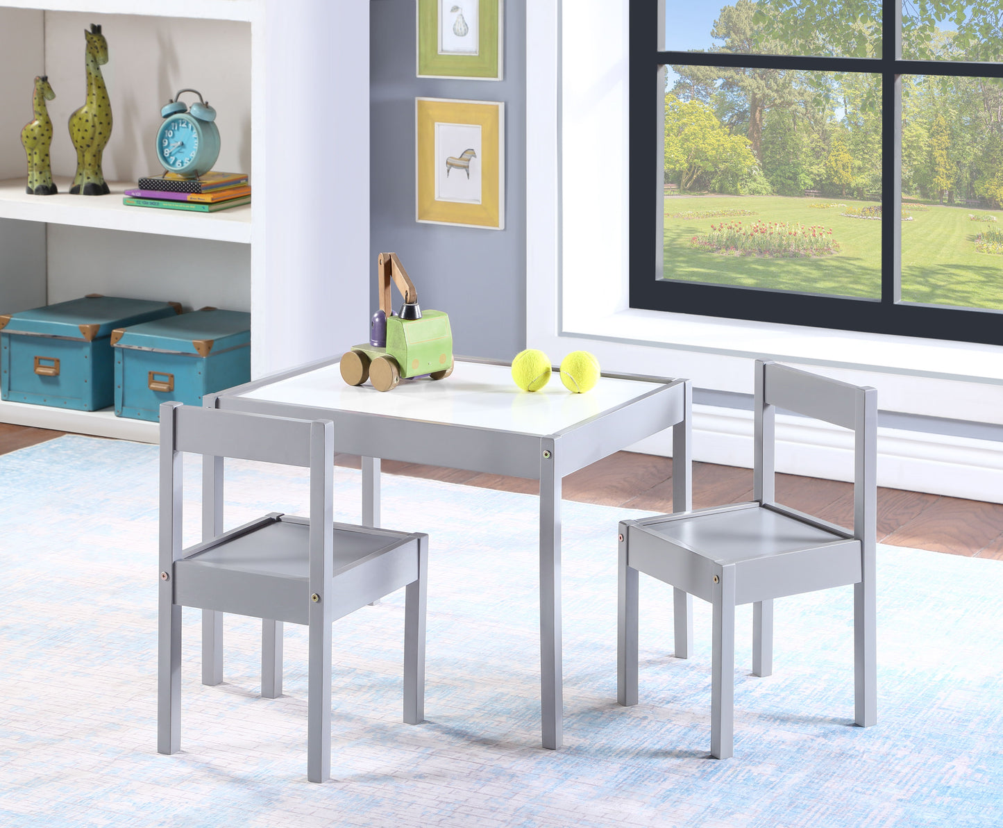 Gibson - 3-Piece Dry Erase Kids Table & Two Chair Set