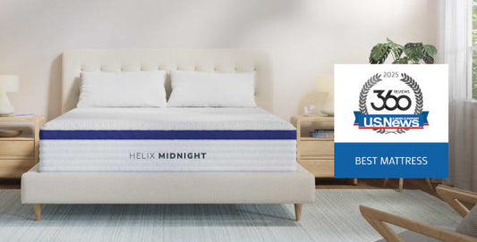 Helix Midnight Core medium hybrid mattress for side sleepers seeking balanced cushioning and support