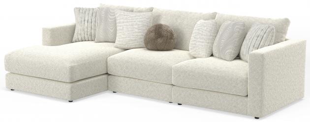 Jackson Ritzy — 3-piece left chaise in Bone
