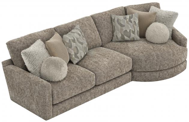 Jackson Turner — 2-piece right cuddler in Mushroom