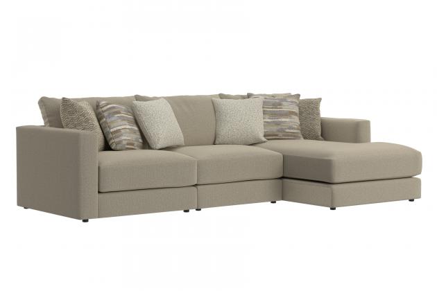 Jackson Amelia — 3-piece right chaise in Sand