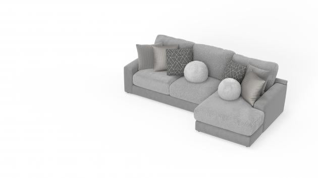 Jackson Canyon — 2-piece right chaise in Platinum