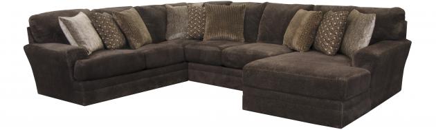 Jackson Mammoth — 3-piece large right chaise in Chocolate
